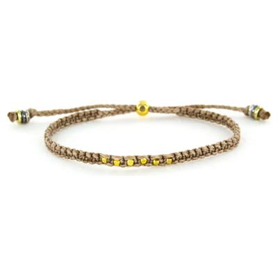 Camel Woven Adjustable Bracelet