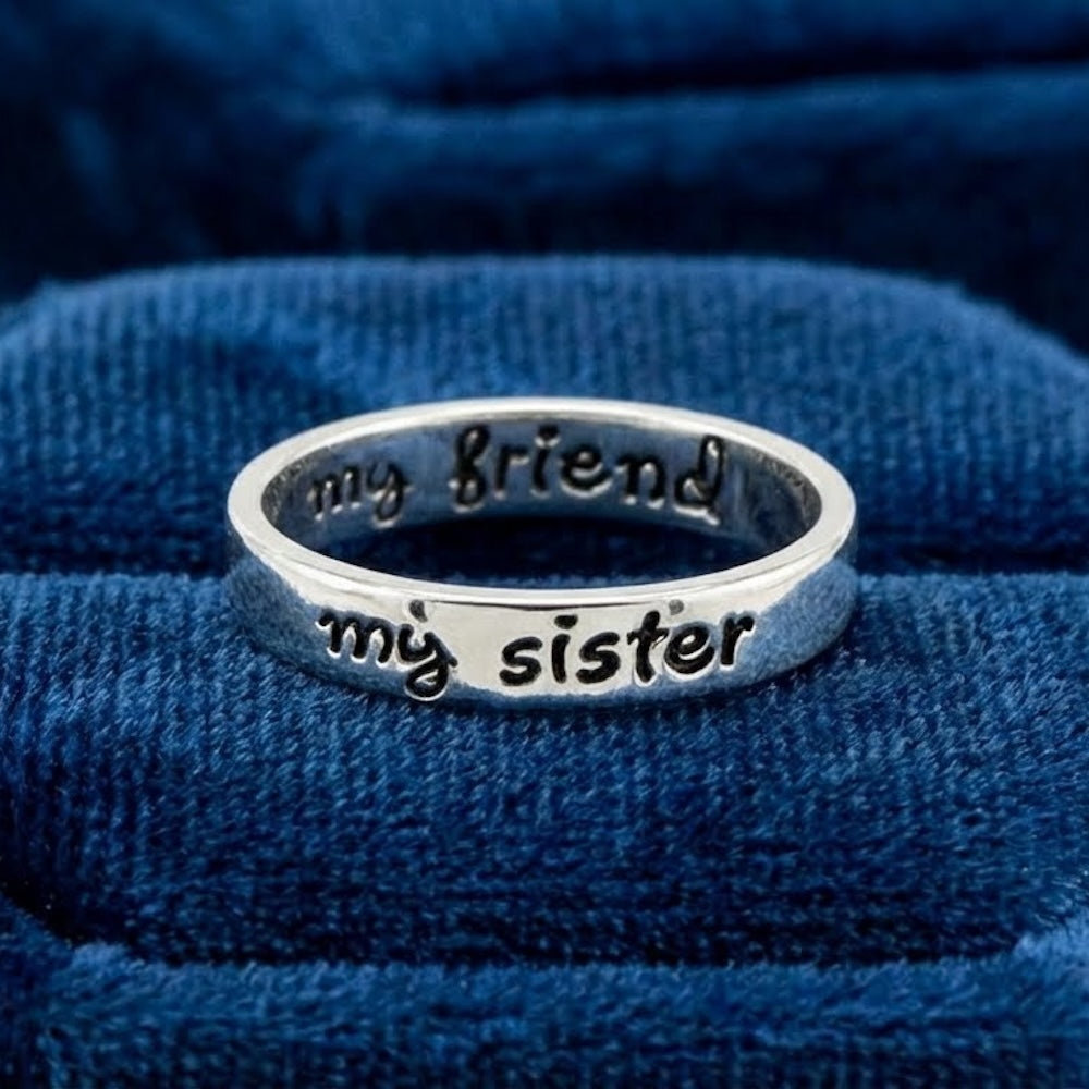 My Sister My Friend Sterling Silver Ring