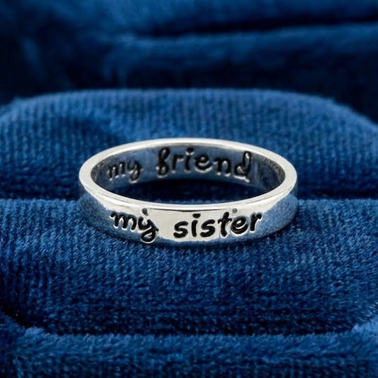 My Sister My Friend Sterling Silver Ring