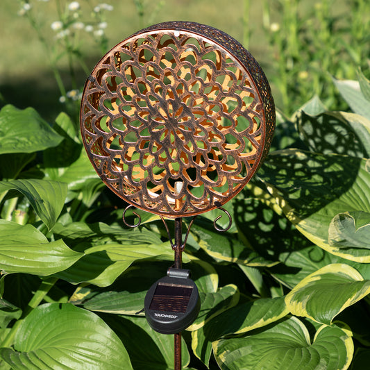 Bronze Flower Solar Garden Stake