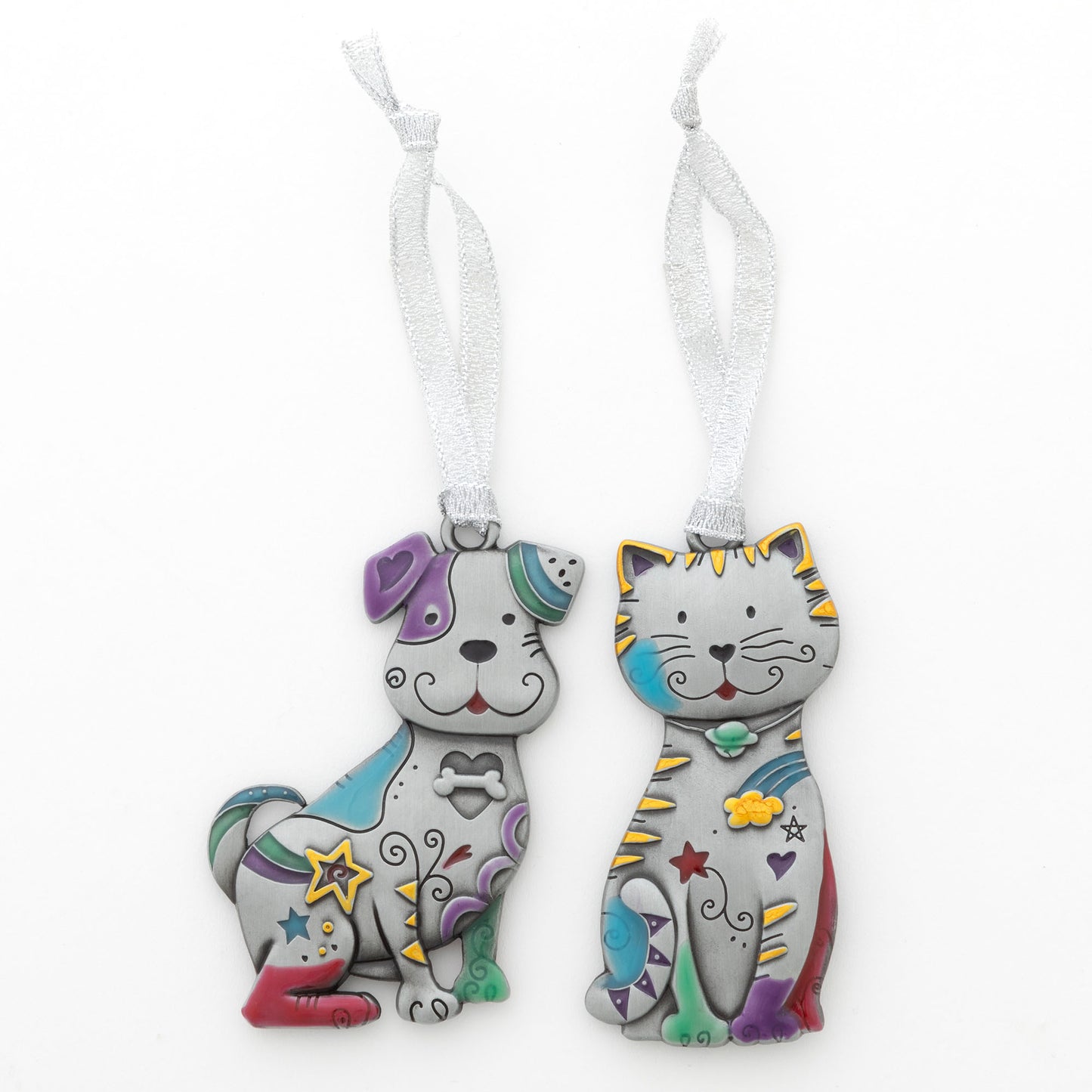 Color Pop Kitty & Dog Ornament