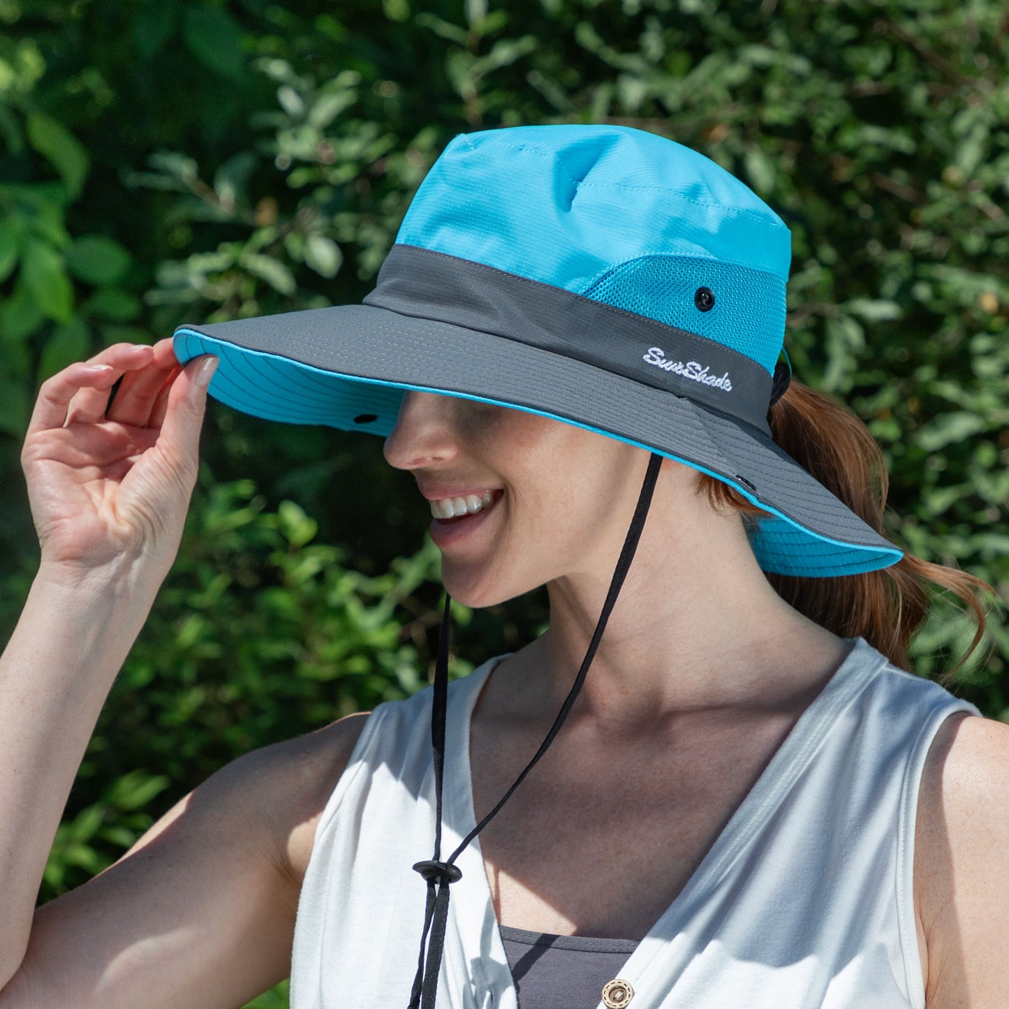 Breathable Sun Hat With Ponytail Hole