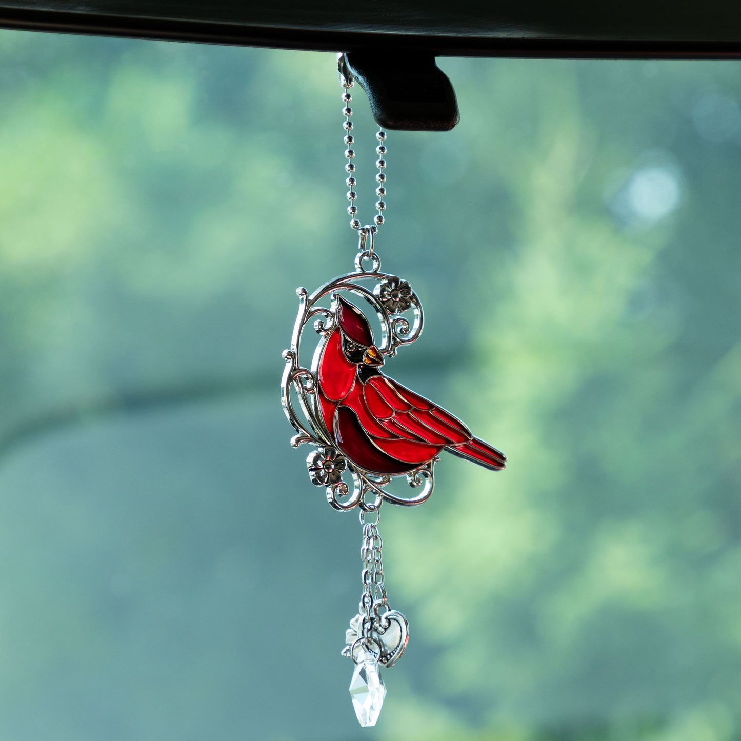 Colorful Animal Sun Catcher Faux Stained Glass Car Charm Decoration