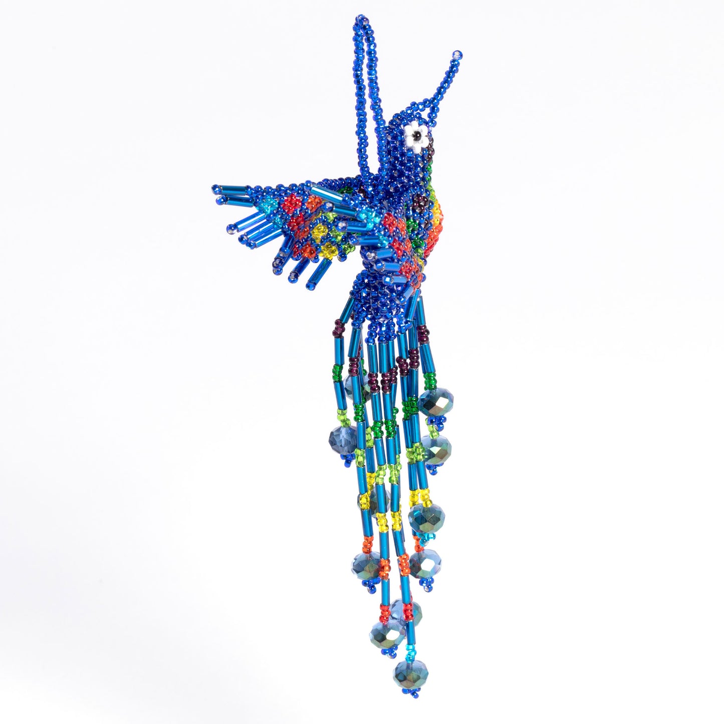 Hand Beaded Guatemalan Hummingbird Ornament