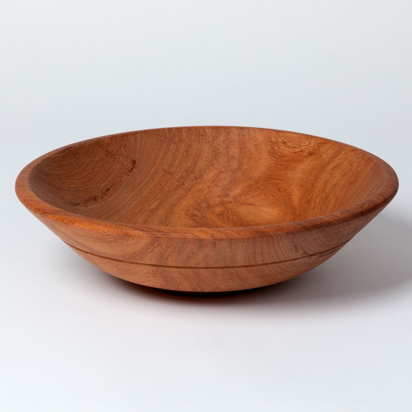 Hand-Carved Mahogany Wooden Bowl