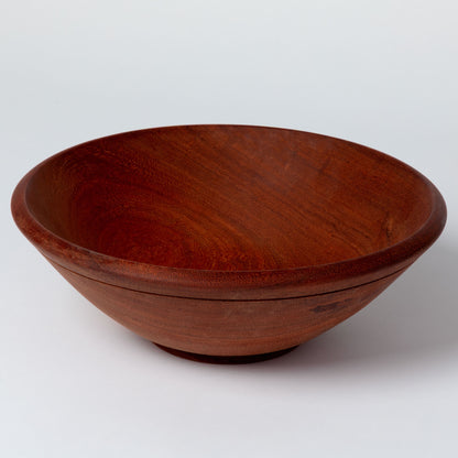 Hand-Carved Mahogany Wooden Bowl