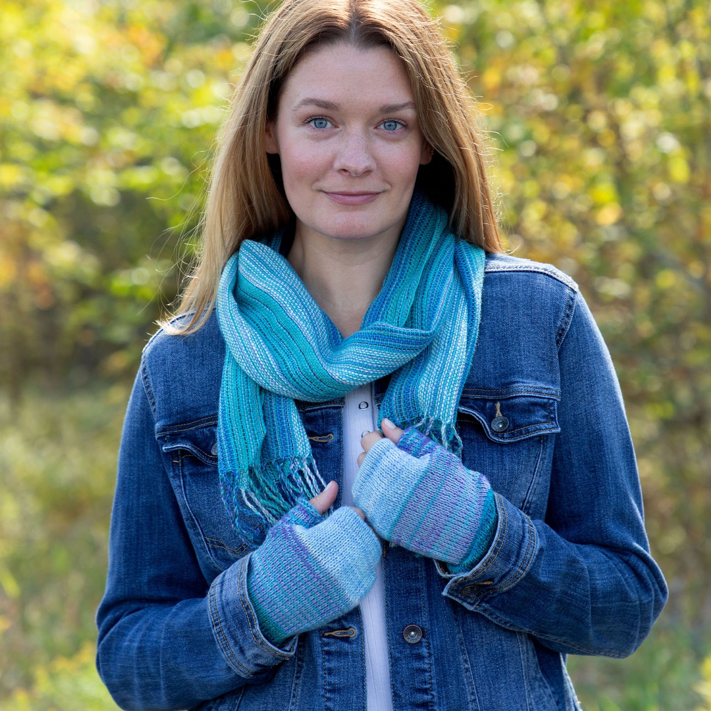 Alpaca Fingerless Mittens & Scarf Set | Fair Trade, 100% Alpaca Fiber