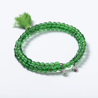 Taj Tassel Glass Bead Bracelet