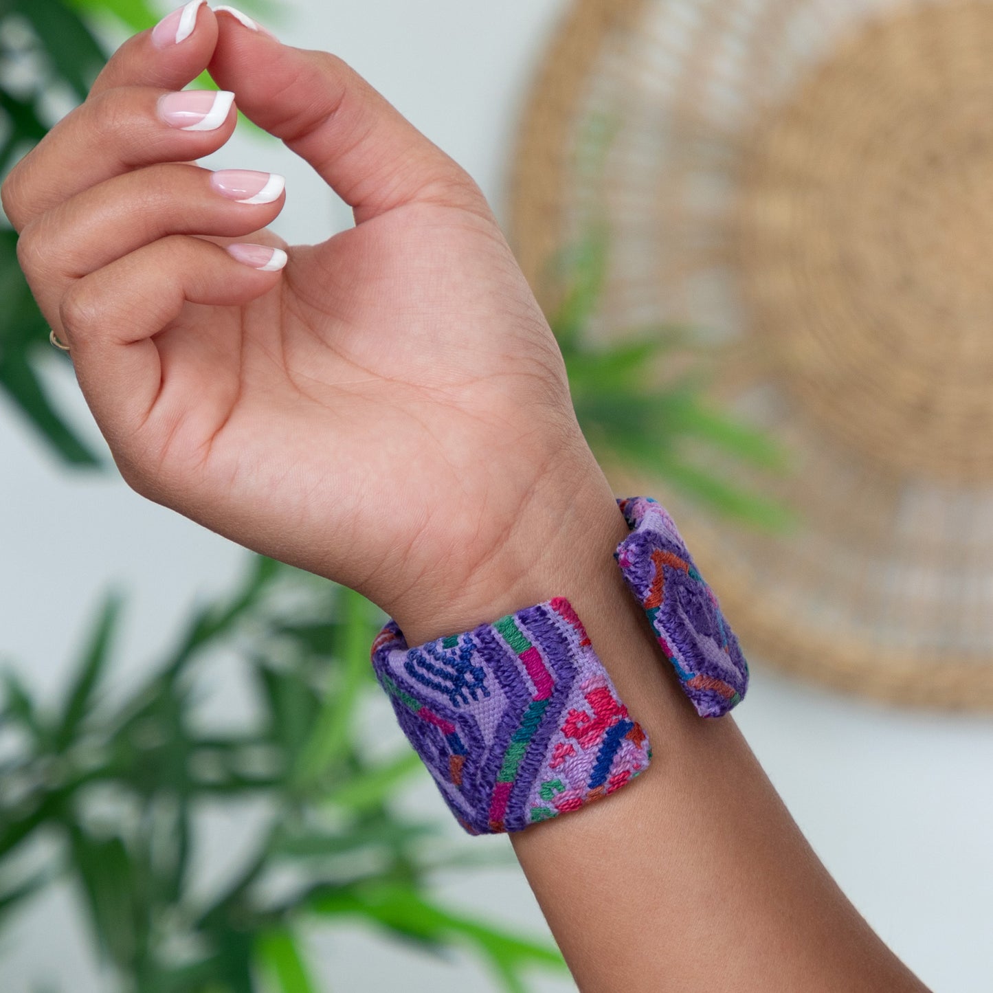 Upcycled Huipil Cuff