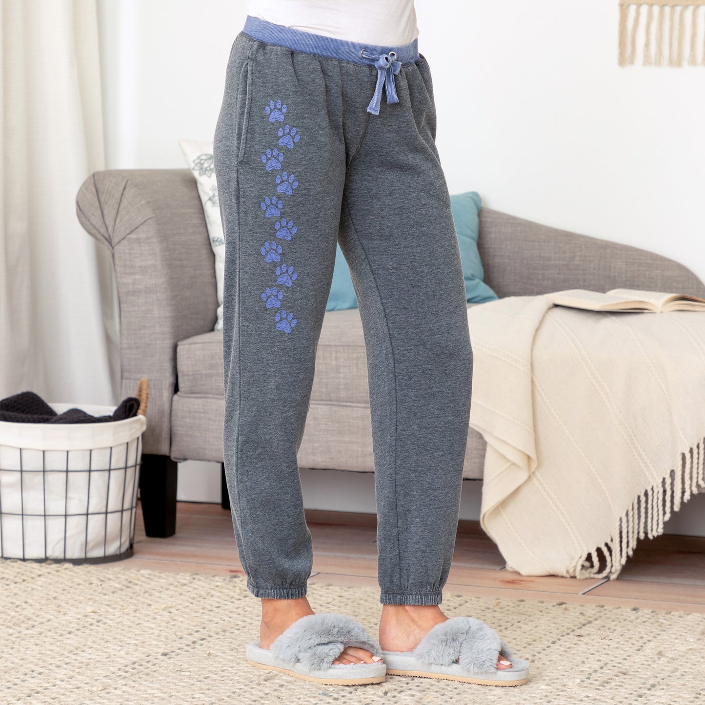 Walking Paws Burnout Sweatpants with Pockets