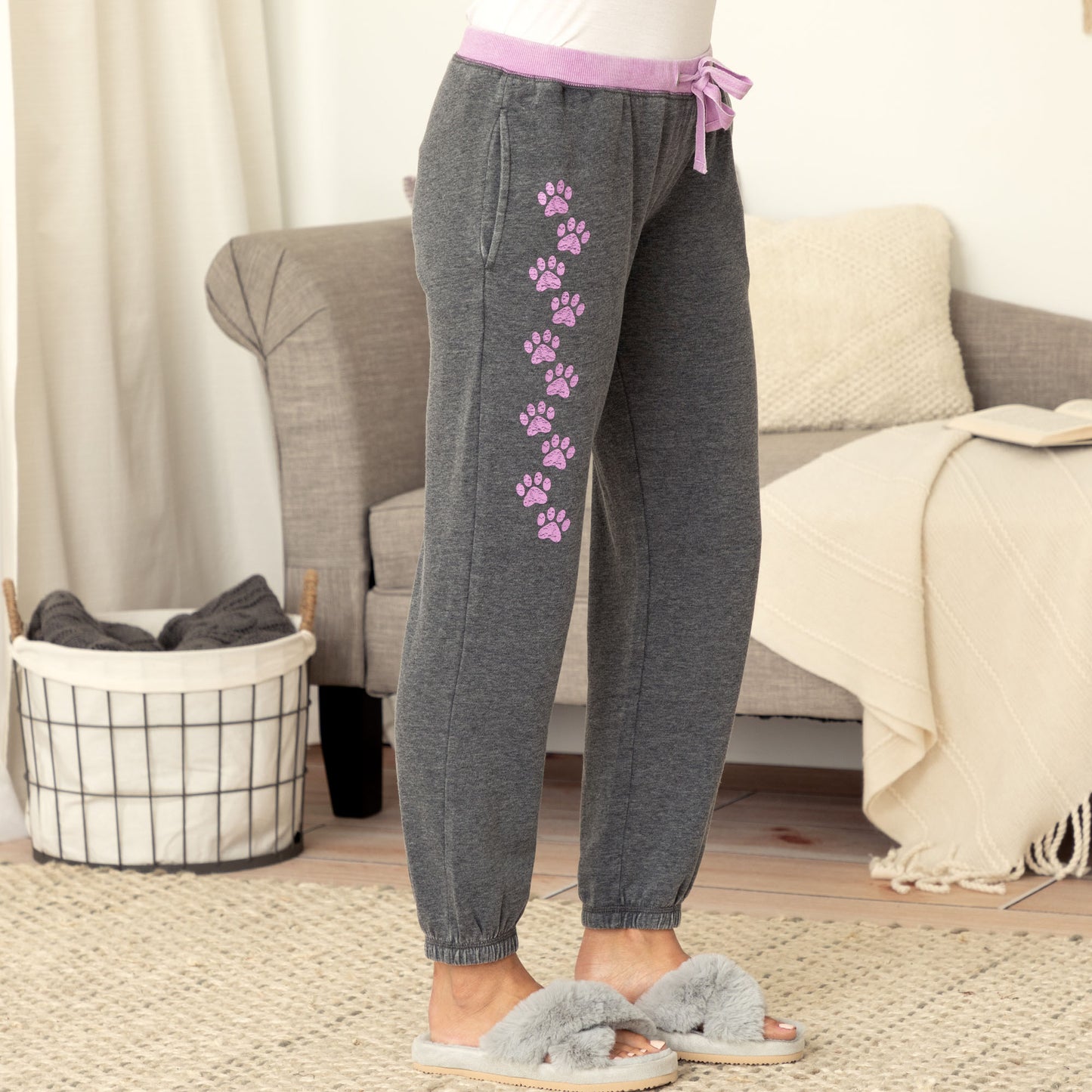 Walking Paws Burnout Sweatpants with Pockets