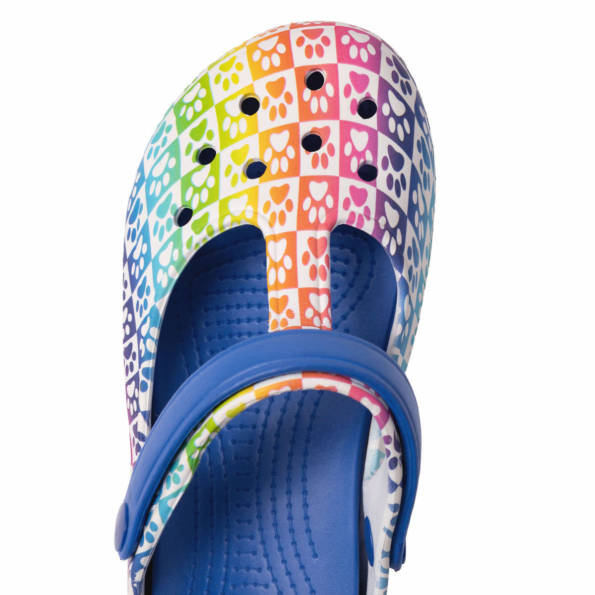 Multicolored Mary Jane Clogs