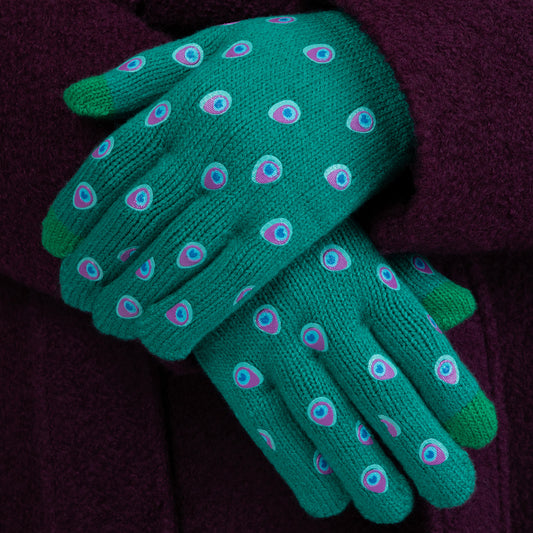 Peacock Print Touch Screen Gloves!