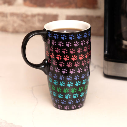 Paws & Prints Tall Ceramic Mug