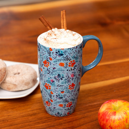 Paws & Prints Tall Ceramic Mug