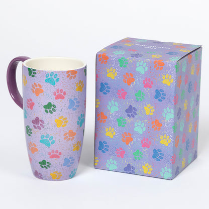 Paws & Prints Tall Ceramic Mug