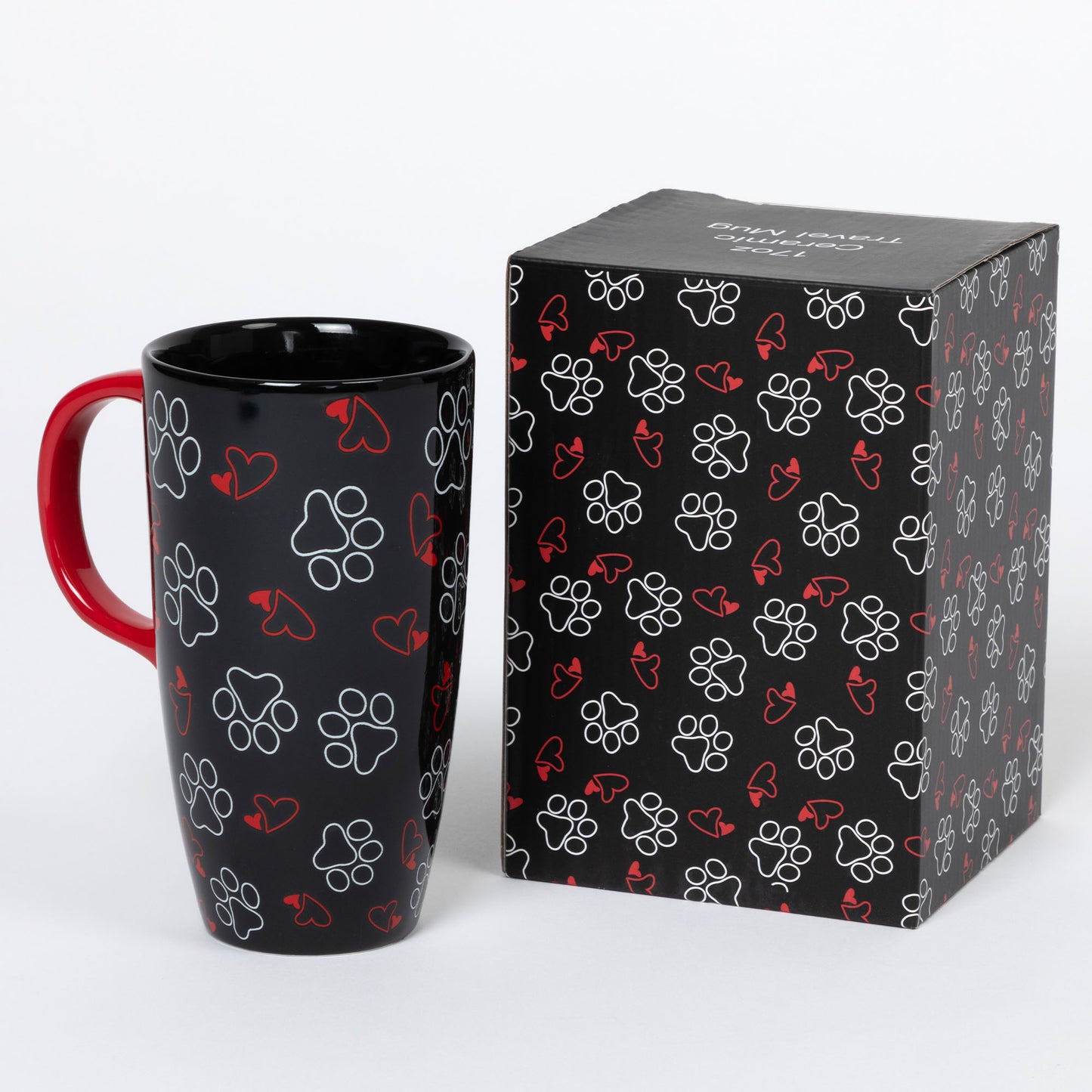 Paws & Prints Tall Ceramic Mug