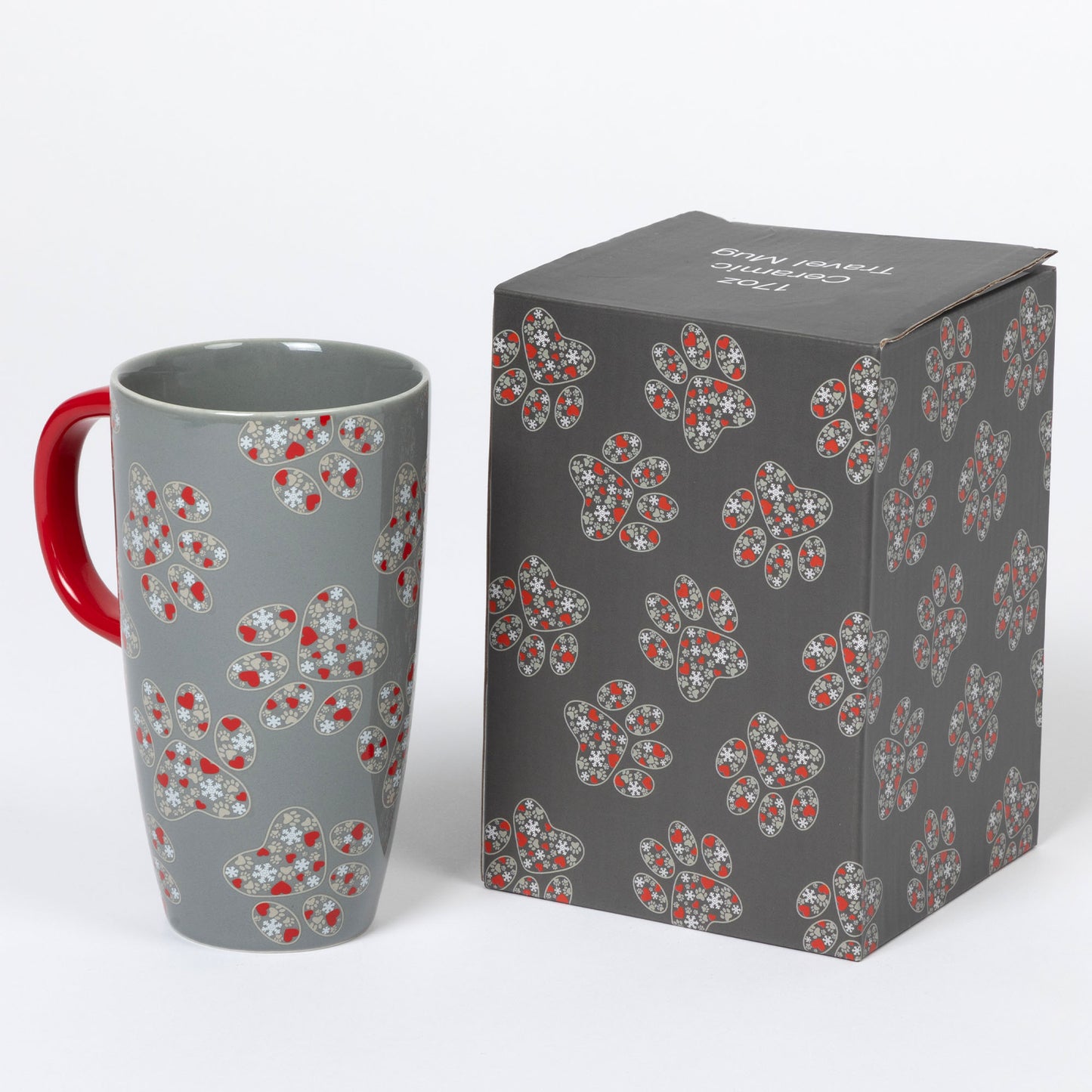 Paws & Prints Tall Ceramic Mug