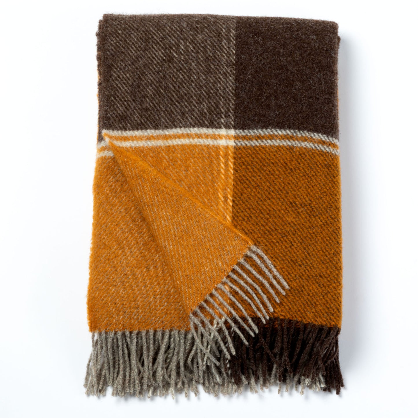 Ukrainian 100% Wool Fringed Throw Blanket