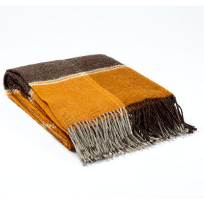 Ukrainian 100% Wool Fringed Throw Blanket