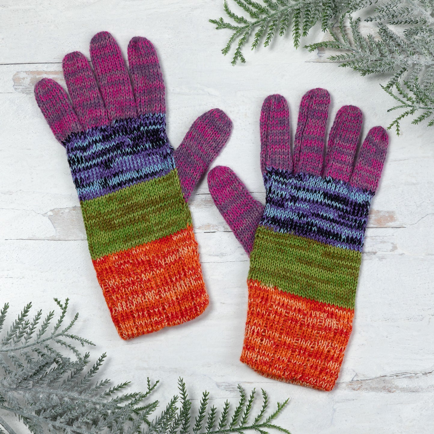 Colorful Alpaca Gloves