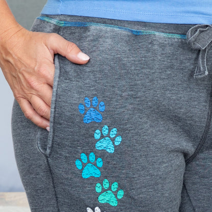 Walking Paws Burnout Sweatpants with Pockets