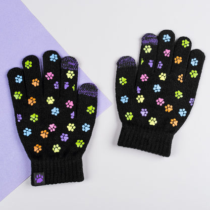 Paw Print Touch Screen Gloves