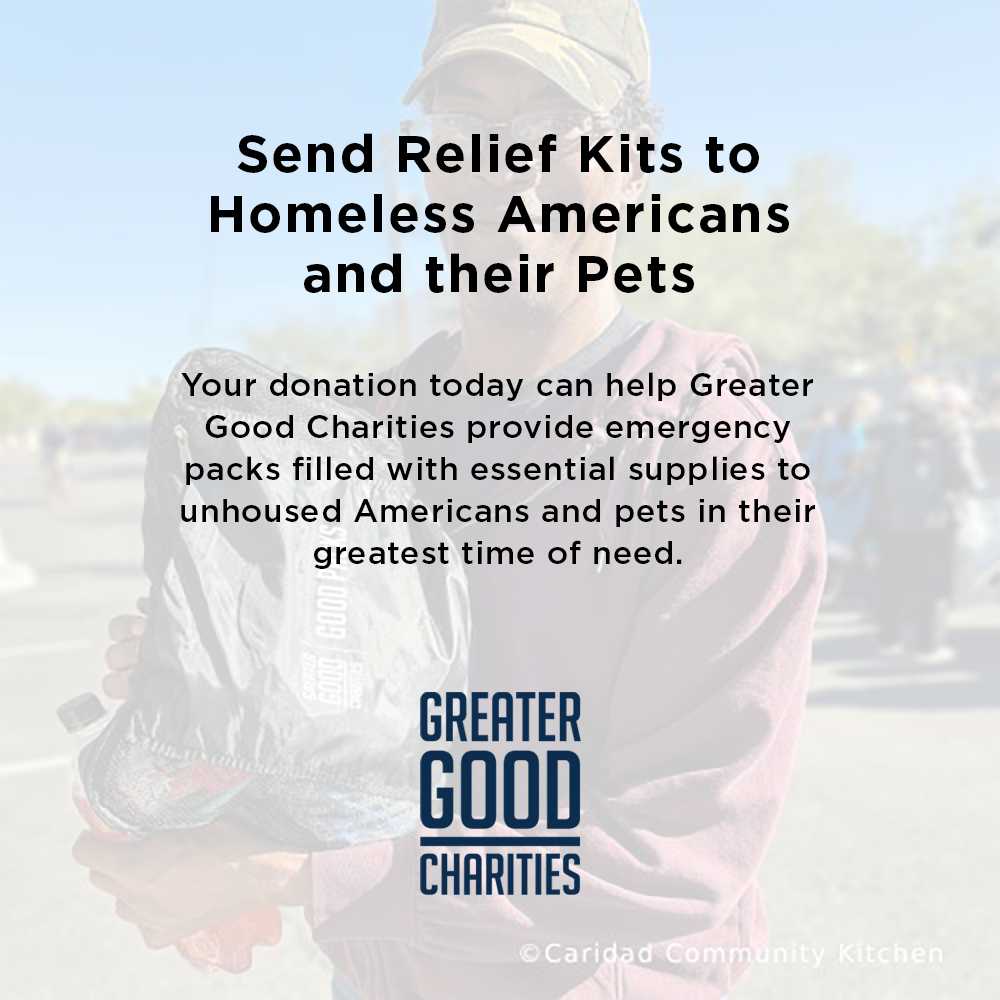 Send Relief Kits to Homeless Americans and their Pets
