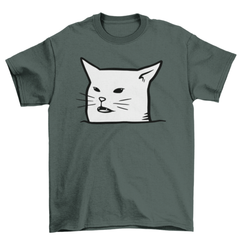 White Cat Meme Short-Sleeve T-Shirt