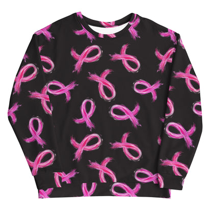 Painted Pink Ribbon Recycled Crewneck