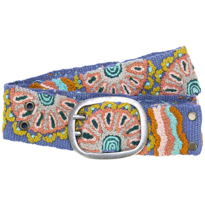 Andean Flower Embroidered Belt