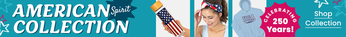 American Spirit Collection promotion from The Animal Rescue Site and GreaterGood. Proceeds help support shelter pets and more. Patriotic stars-and-stripes headband, Americana accessories, festive red white and blue fashion.