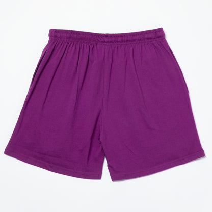 Purple shorts on a white background