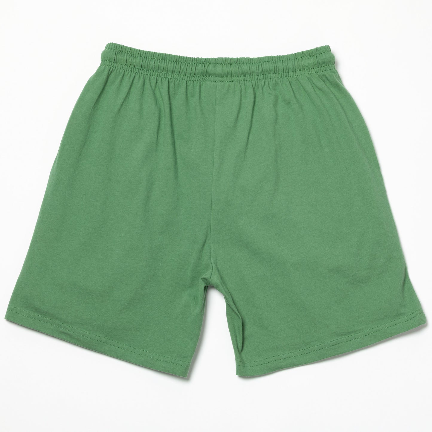 Green shorts on a white background