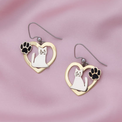 Paws & Pets Mixed Metal Fair Trade Dangle Earrings