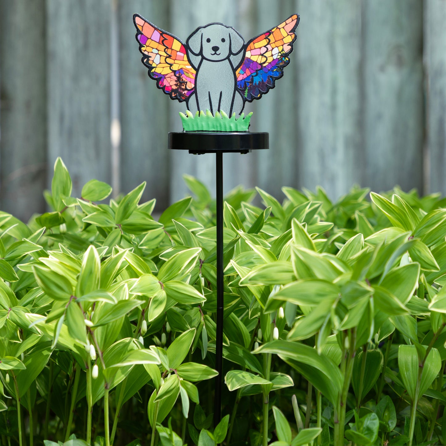 Pets & Angels Colorful Mosaic Solar Garden Stake Light