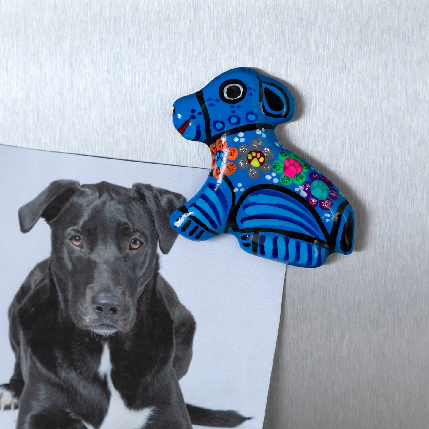 Hand-Painted Ceramic Dog Magnet
