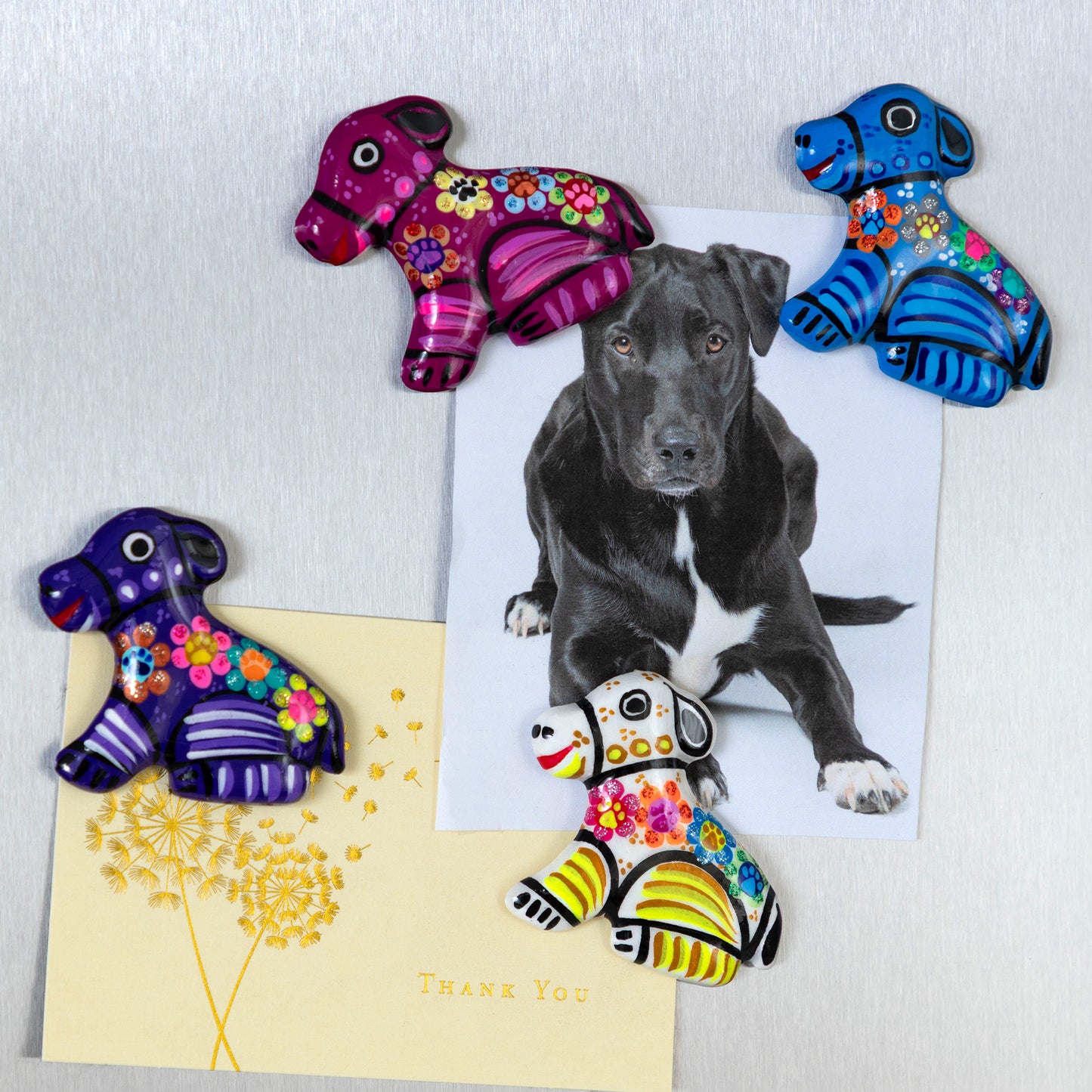 Hand-Painted Ceramic Dog Magnet
