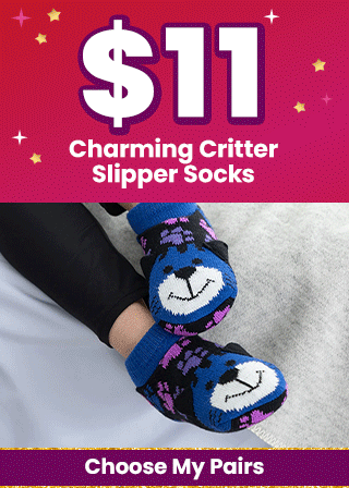 Grab today's cutest deal on Charming Critter Slipper Socks for just $11 a pair, or mix and match any 2 for $20! Keep your feet warm while supporting shelter pets and more through The Animal Rescue Site and GreaterGood.
