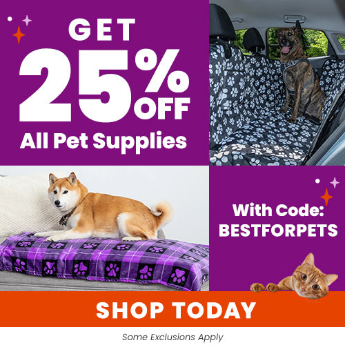 Get 25% off all pet supplies with code BESTFORPETS (some exclusions apply). Shop today to gear up your furry friends and help support shelter pets and more through The Animal Rescue Site and GreaterGood.