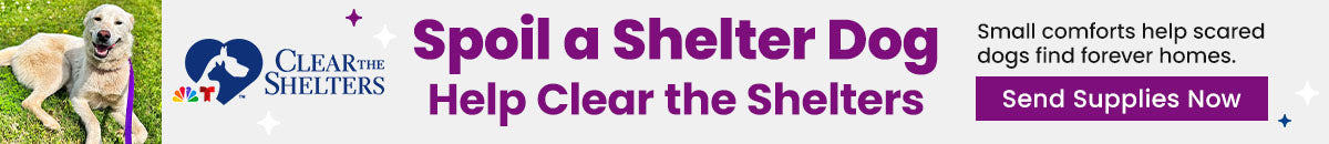 Support the Spoil a Shelter Dog campaign by The Animal Rescue Site, GreaterGood, and Clear The Shelters. Send supplies to help scared dogs find forever homes.