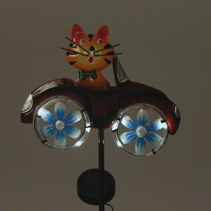 Cruising Cat Solar Garden Stake