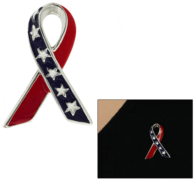 Old Glory Ribbon Pin