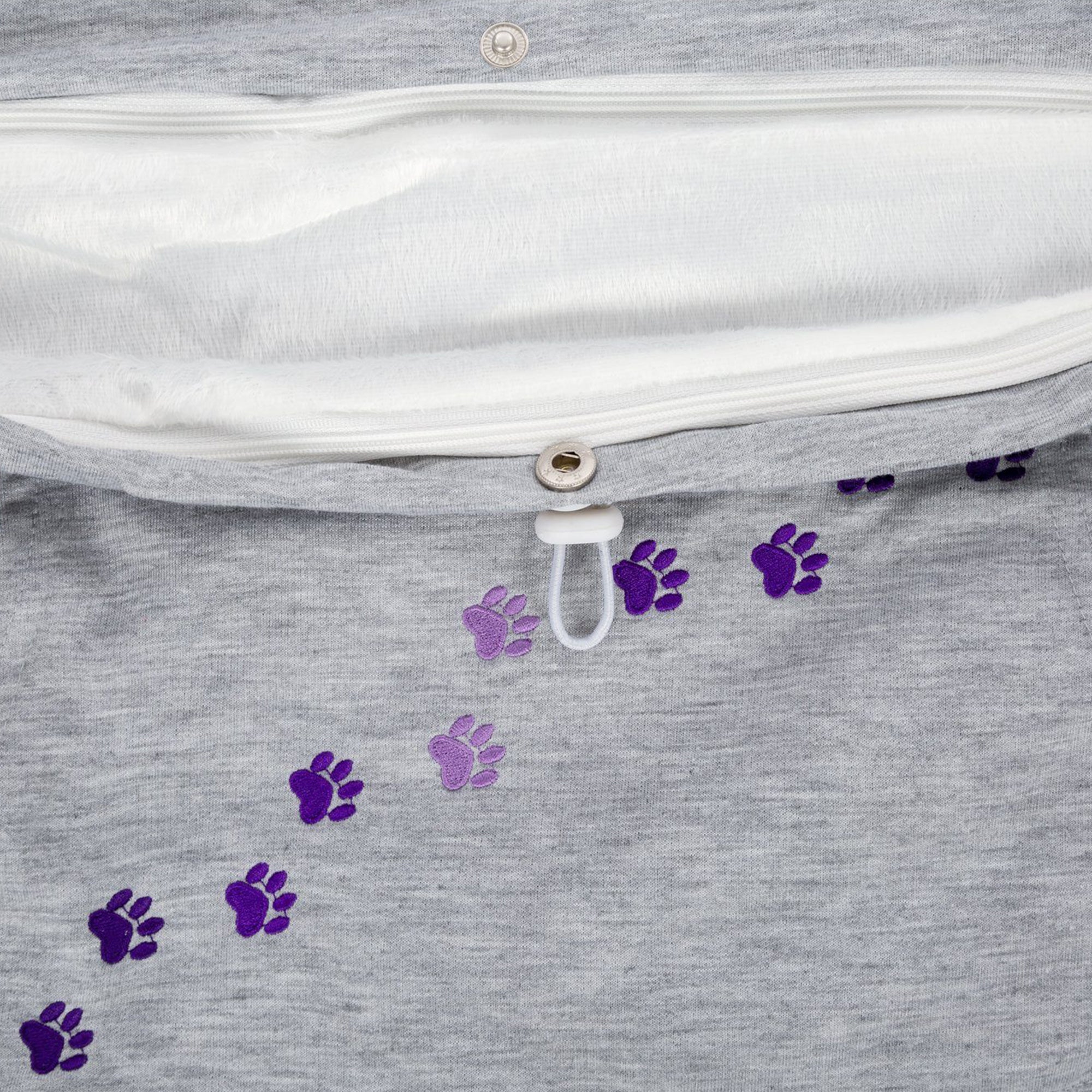 Purple Paw Pet Pouch Hooded Sweatshirt GreaterGood