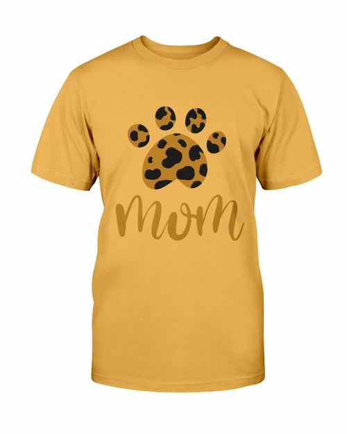 Cheetah Paw Print Mom T shirt