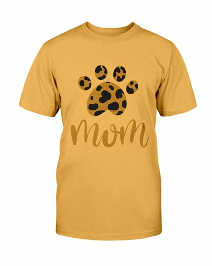 Cheetah Paw Print Mom T shirt