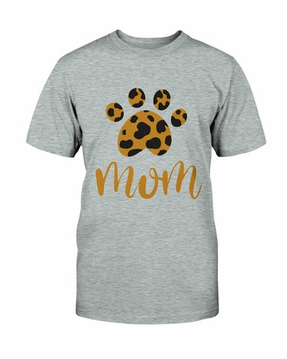 Cheetah Paw Print Mom T shirt