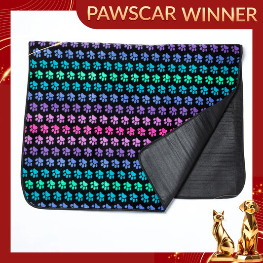 Paws Outdoor Pet Blanket with Waterproof Backing & Handle