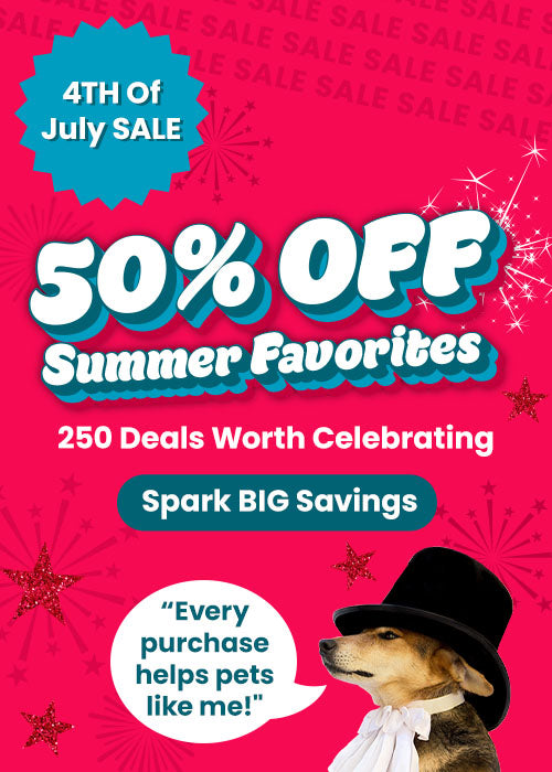 4th of July Sale by The Animal Rescue Site and GreaterGood. Save 50% off summer favorites, with proceeds helping support shelter pets and more.