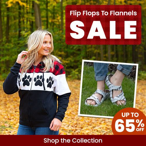 Shop the "Flip Flops To Flannels" Sale to save up to 65% off on seasonal apparel and footwear. Proceeds help support shelter pets and more through The Animal Rescue Site and GreaterGood.